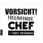 JUNIWORDS Mousepad Vorsicht! Freilaufender Chef