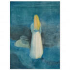 Poster Edvard Munch - Mädchen am Strand (Die Einsame)
