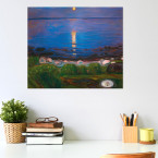 Poster Edvard Munch - Sommernacht am Meeresstrand