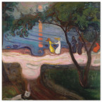Poster Edvard Munch - Tanz am Meeresstrand