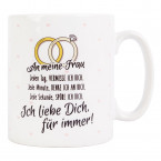 JUNIWORDS Farbwechsel-Tasse An meine Frau...