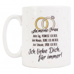JUNIWORDS Farbwechsel-Tasse An meine Frau...