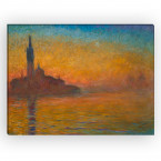 Venedig bei Sonnenuntergang von Claude Monet als Leinwandbild