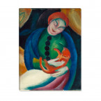 Leinwandbild Franz Marc - Mädchen mit Katze II