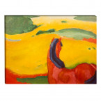 Leinwandbild Franz Marc - Pferd in Landschaft