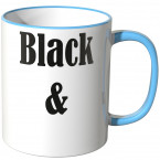 JUNIWORDS Tasse Black and White