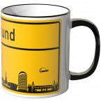 JUNIWORDS Tasse Ortsschild Skyline Dortmund