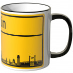 JUNIWORDS Tasse Ortsschild Skyline Berlin