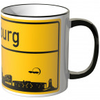 JUNIWORDS Tasse Ortsschild Skyline Augsburg