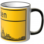 JUNIWORDS Tasse Ortsschild Skyline Dresden