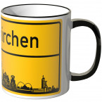 JUNIWORDS Tasse Ortsschild Skyline Gelsenkirchen