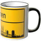 JUNIWORDS Tasse Ortsschild Skyline Bremen