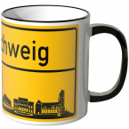 JUNIWORDS Tasse Ortsschild Skyline Braunschweig