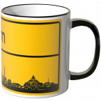 JUNIWORDS Tasse Ortsschild Skyline Rom