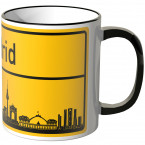 JUNIWORDS Tasse Ortsschild Skyline Madrid