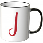 JUNIWORDS Tasse Buchstabe J