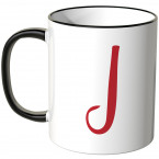 JUNIWORDS Tasse Buchstabe J