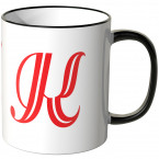 JUNIWORDS Tasse Buchstabe K