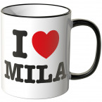 JUNIWORDS Tasse I LOVE MILA