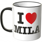 JUNIWORDS Tasse I LOVE MILA