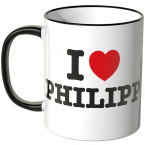 JUNIWORDS Tasse I LOVE PHILIPP