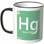 JUNIWORDS Tasse Element Quecksilber "Hg"