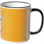 JUNIWORDS Tasse lustiges Gesicht - orange