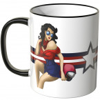 JUNIWORDS Tasse Pin Up Girl Motiv 1