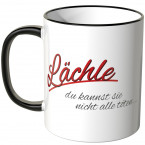 JUNIWORDS Tasse Lächle! Du kannst sie nicht alle töten...