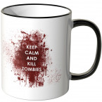 JUNIWORDS Tasse Keep calm and kill zombies