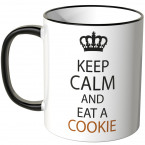 JUNIWORDS Tasse Keep calm and eat a cookie