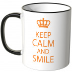 JUNIWORDS Tasse Keep calm and smile