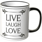 Live Laugh Love mit Schnörkeln