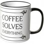 JUNIWORDS Tasse Coffee solves everything