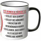 JUNIWORDS Tasse Achtung! Der Besitzer dieser Tasse ist 50!