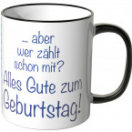 JUNIWORDS Tasse 14.600 Tage alt! (40 Jahre) - blau