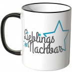 JUNIWORDS Tasse Lieblingsnachbar mit Stern