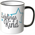 JUNIWORDS Tasse Lieblingskind mit Stern - blau