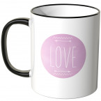 JUNIWORDS Tasse Love lila