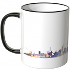 JUNIWORDS Tasse "Guten Morgen Duisburg!" Skyline bei Nacht