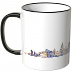 JUNIWORDS Tasse "Guten Morgen Mainz!" Skyline bei Nacht