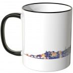 JUNIWORDS Tasse "Guten Morgen Heidelberg!" Skyline bei Nacht