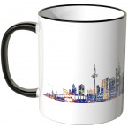 JUNIWORDS Tasse "Guten Morgen Frankfurt!" Skyline bei Nacht