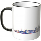 JUNIWORDS Tasse "Guten Morgen Trier!" Skyline bei Nacht