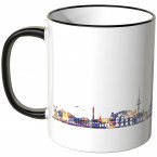 JUNIWORDS Tasse "Guten Morgen Bremen!" Skyline bei Nacht