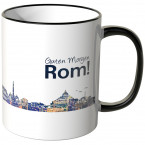 JUNIWORDS Tasse "Guten Morgen Rom!" Skyline bei Nacht