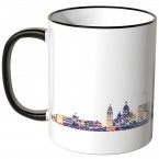 JUNIWORDS Tasse "Guten Morgen Paris!" Skyline bei Nacht