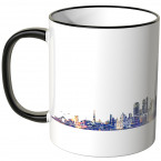 JUNIWORDS Tasse "Guten Morgen Moskau!" Skyline bei Nacht