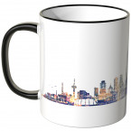 JUNIWORDS Tasse "Guten Morgen Köln!" Skyline bei Nacht