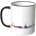 JUNIWORDS Tasse "Guten Morgen Bochum!" Skyline bei Nacht